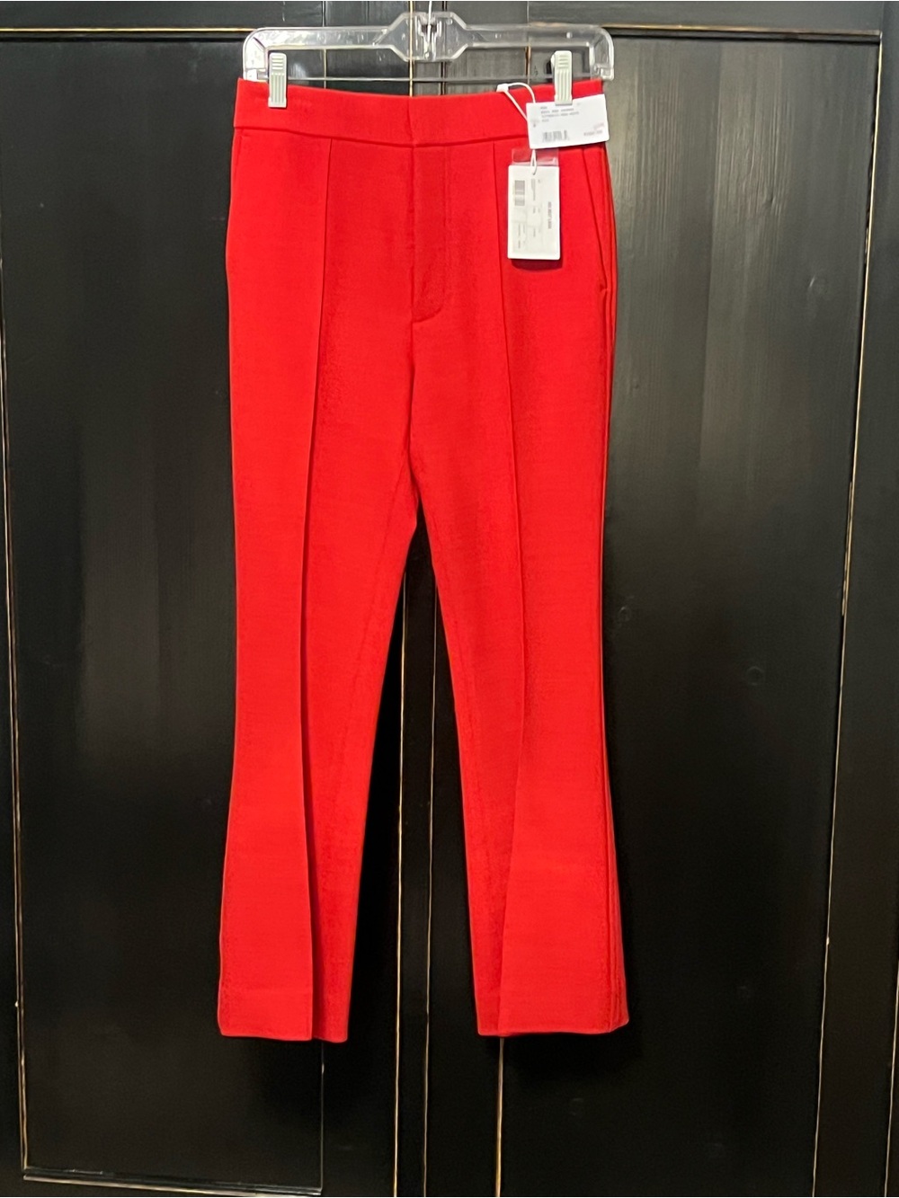 Helmut Lang Bright Red Tailored Straight-Leg Pants